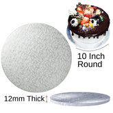 1 Board - 10" Round Cake Drums - Silver Cake Drum